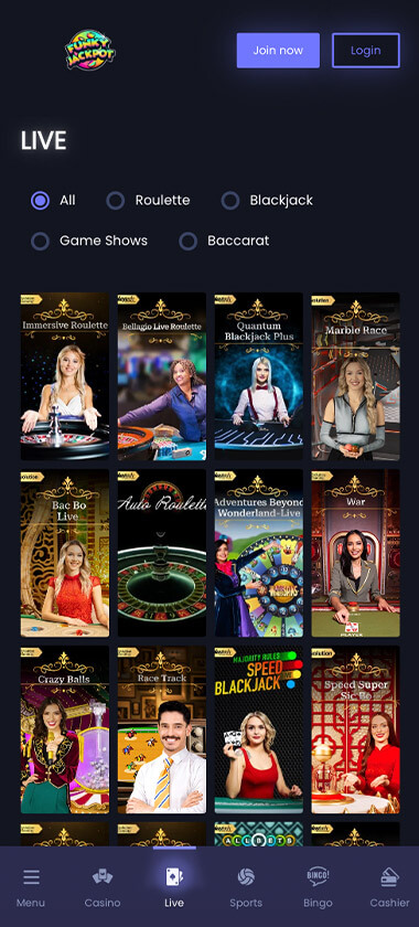 FunkyJackpot-casino-live-casino-games-mobile-review