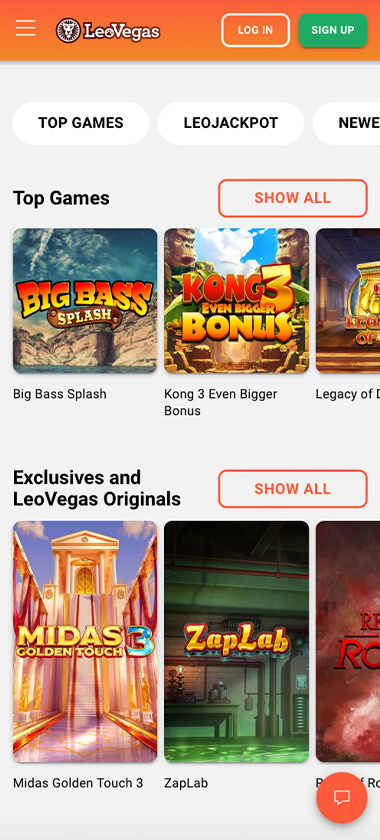 LeoVegas-casino-homepage-mobile-review