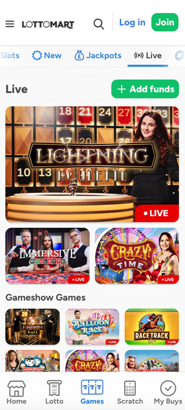 Lottomart-casino-live-casino-games-mobile-review