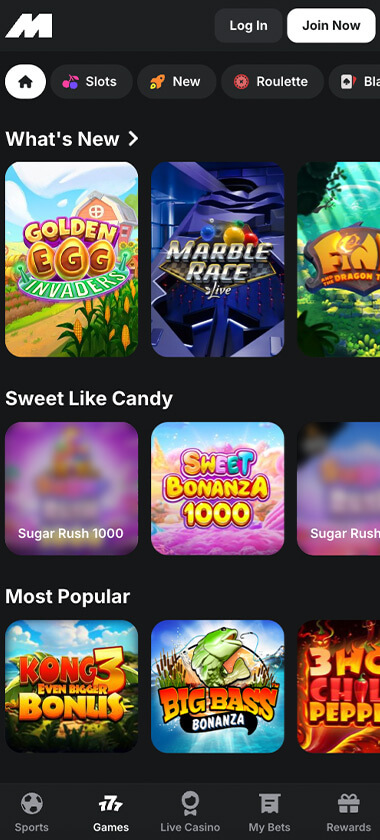 Midnite-casino-homepage-mobile-review