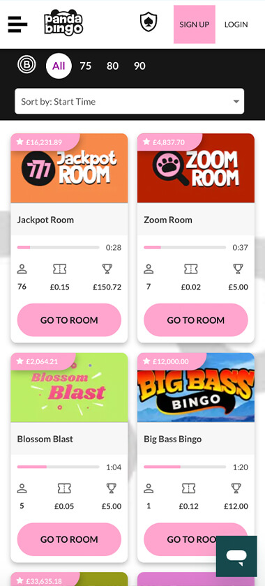 Panda-Bingo-casino-homepage-mobile-review