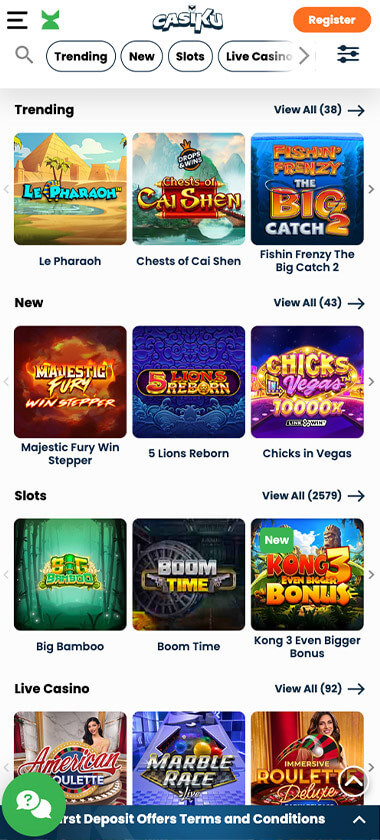 casiku-casino-homepage-mobile-review