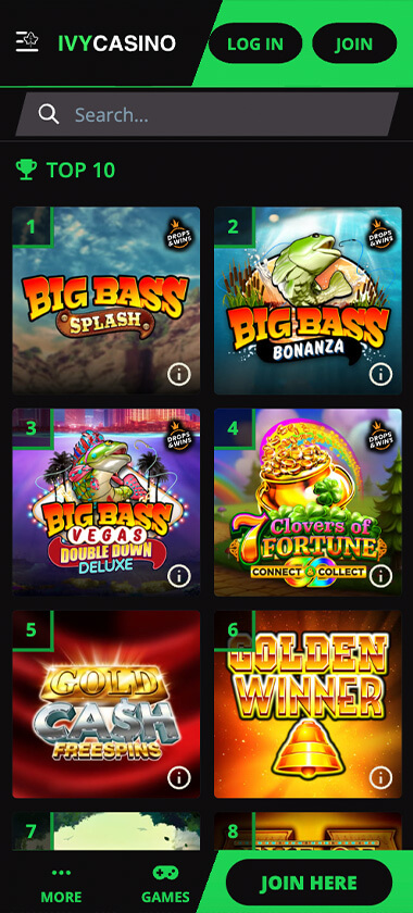 ivy-casino-homepage-mobile-review