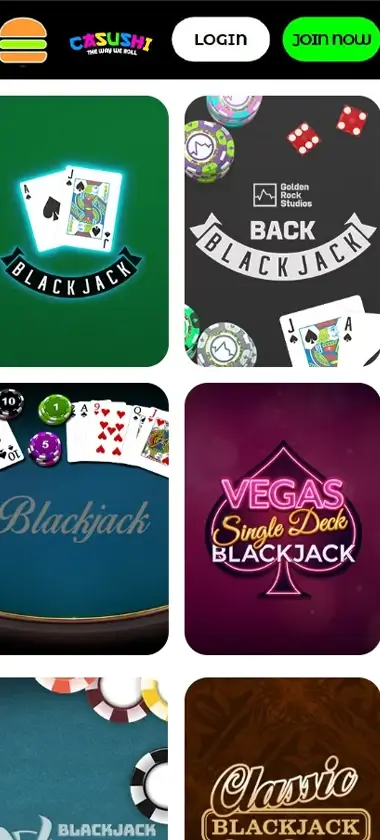Casushi Casino mobile live blackjack screenshot displaying real-dealer blackjack table, cards layout and betting interface - tested Casushi Casino mobile live blackjack screenshot displaying real-dealer blackjack table, cards layout and betting interface - tested